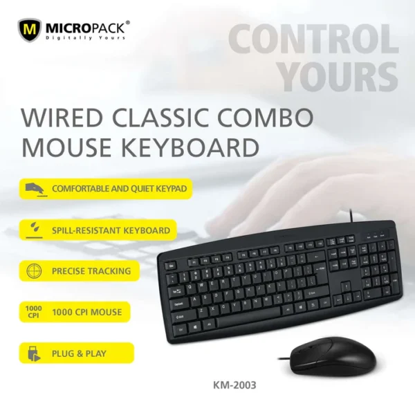 Micropack KM-2003 Combo Keyboard & Mouse - Image 2